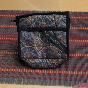 Oscar de la Renta Vintage Multicolor Mandala Cosmetic Bag